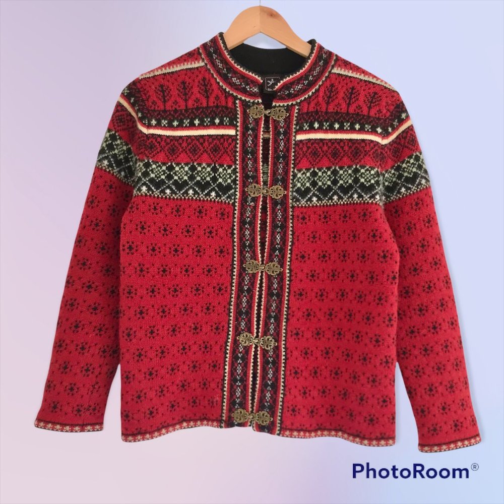 Skyr Nordic Wool Sweater Cardigan (L)